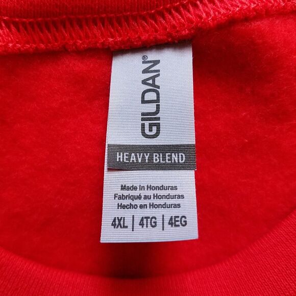 Brookhaven Fire Department Crewneck Sweatshirt Men’s 4XL Red Gildan Heavy Blend - Picture 5 of 6